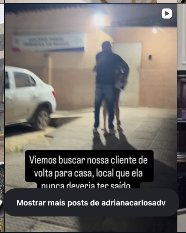 Cliente sendo acompanhada de volta para casa